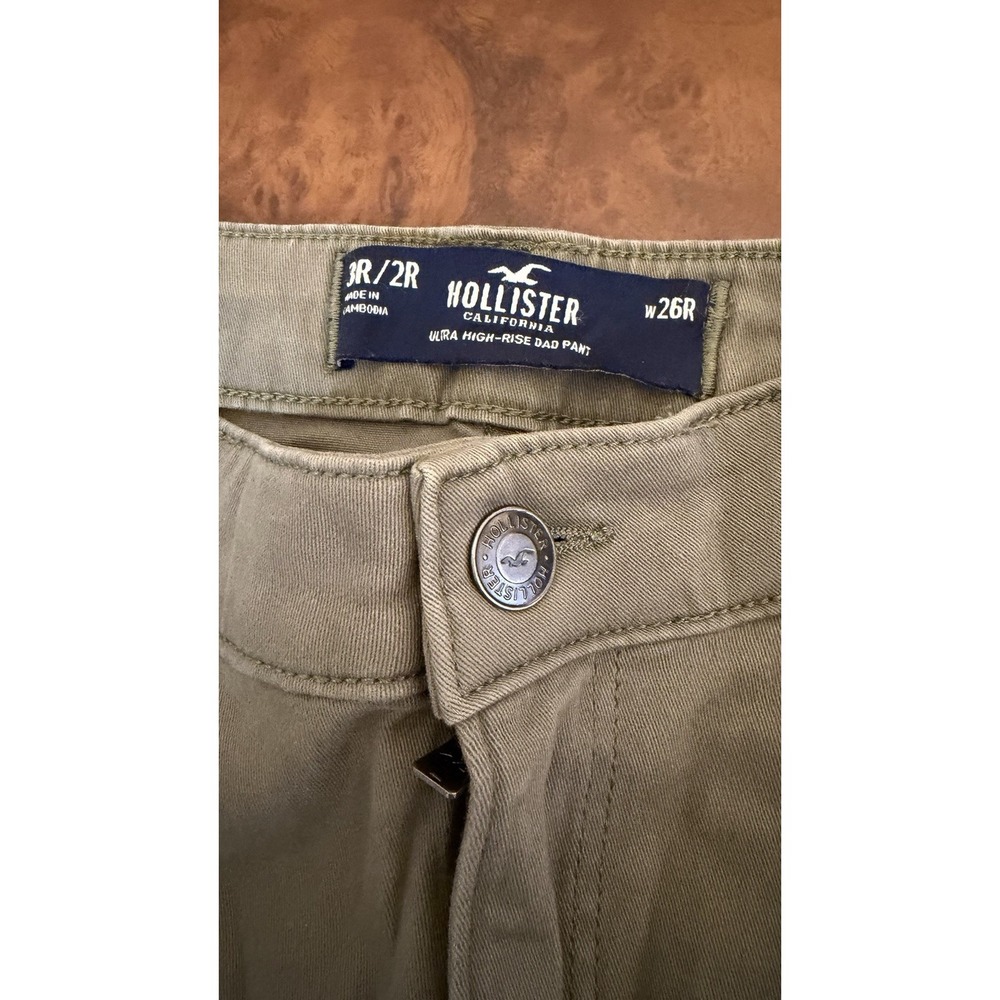 Hollister Pants Womens 3R 2R Tan Ultra High Rise Dad‎ Cargo 26R Pockets Utility - Picture 5 of 11